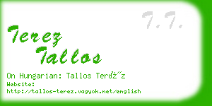 terez tallos business card